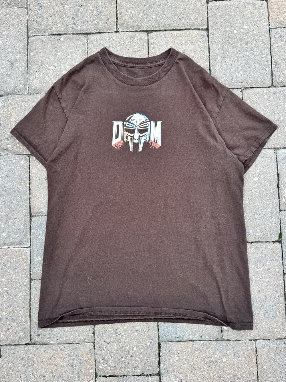MF DOOM Mask Brown Heavyweight Graphic T-Shirt Men’s Medium
